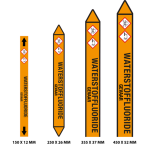 Leidingmarkering Waterstoffluoride / NL