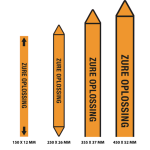 Leidingmarkering Zure oplossing / NL