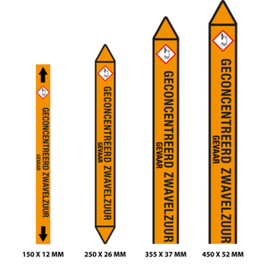 Leidingmarkering Geconcentreerd zwavelzuur / NL